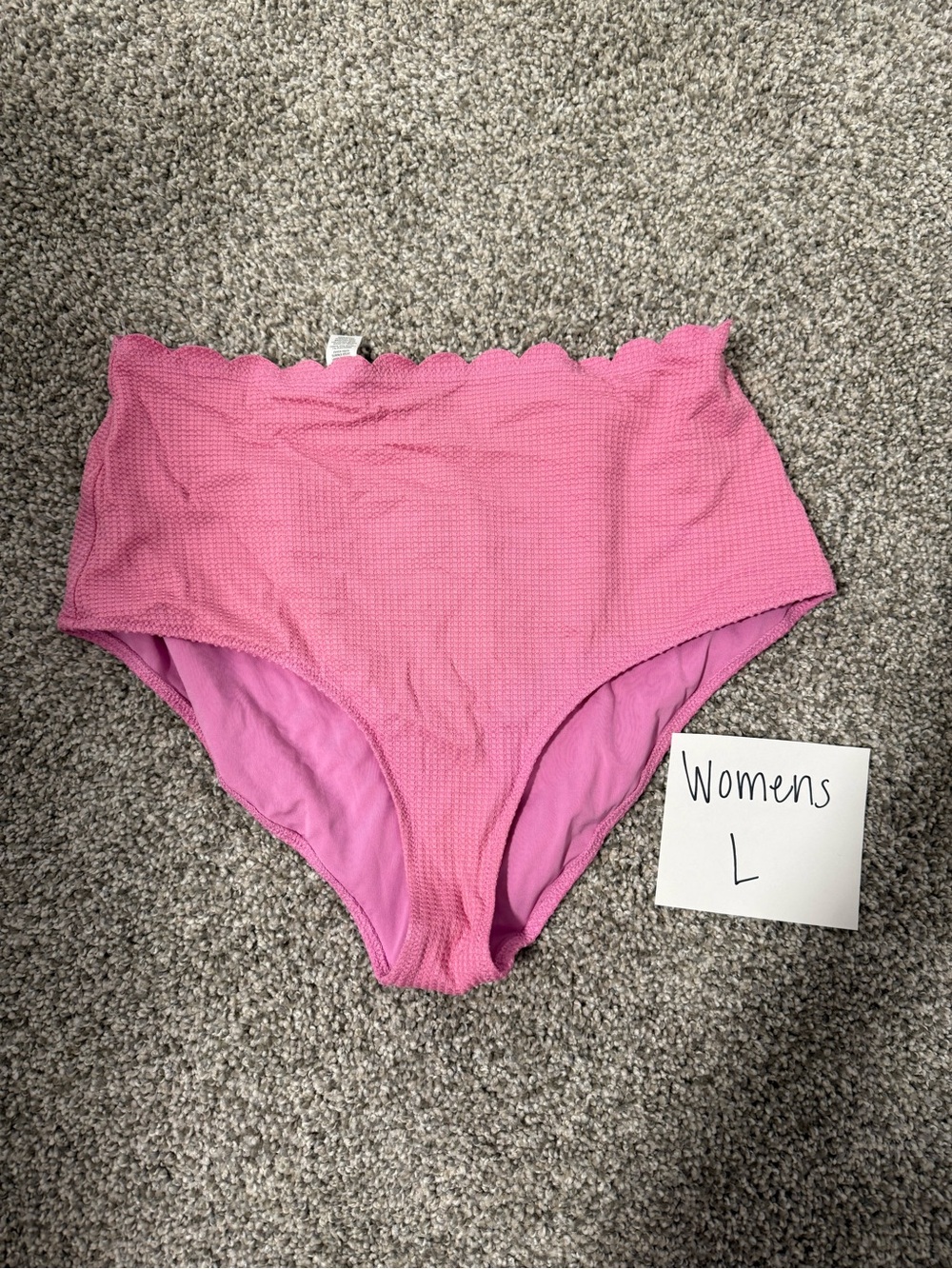 High-Waist Pink Bikini Bottoms